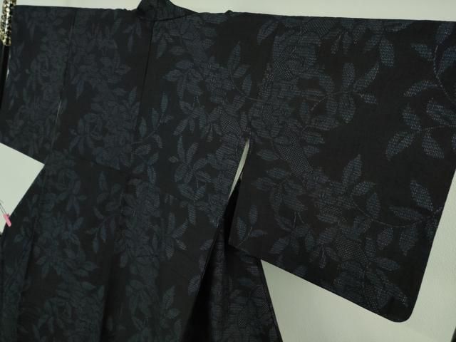 平和屋本店□極上 本場結城紬 重要無形文化財 100亀甲 エ霞風景