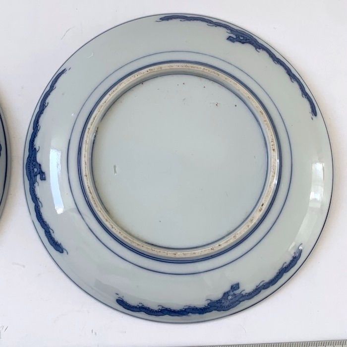 伊万里金襴手 富士と松鶴図貝形皿　古伊万里　骨董　R1285w2ダB 伊万里金襴手 富士と松鶴図貝形皿 古伊万里 骨董 R1285w1ダB