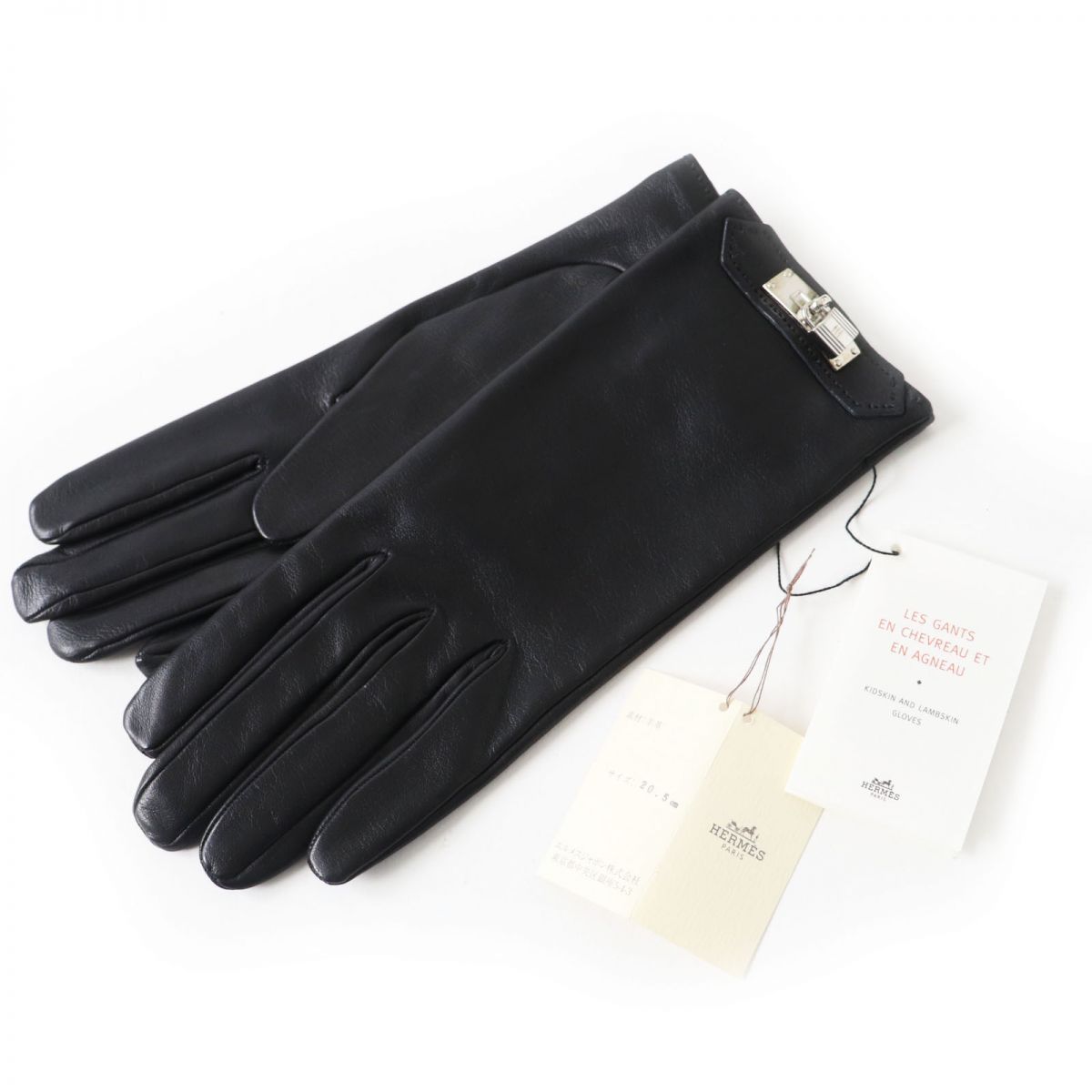 極美品✨エルメス　カシミヤ100% 手袋　アームカバー　ダークグレー 極美品✨エルメスカシミヤ100% 手袋アームカバーダークグレー