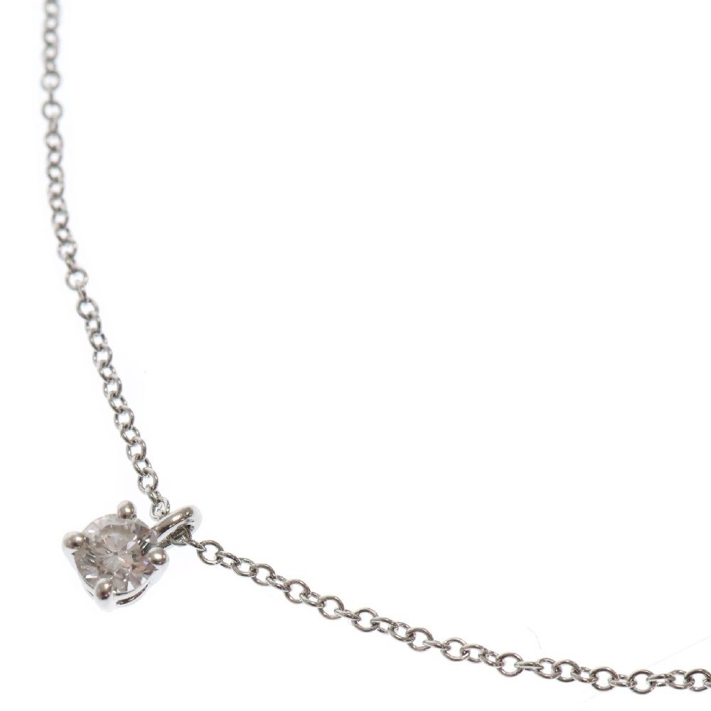 TIFFANY-Co ティファニー ソリティア ダイヤネックレス Pt950 2.3g ペンダント チェーン シルバー