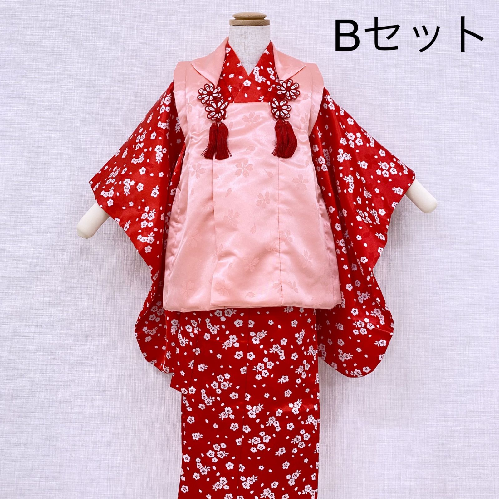 七五三 3歳 女の子 着物 被布 被布セット 襦袢 巾着 草履 美品 試着品