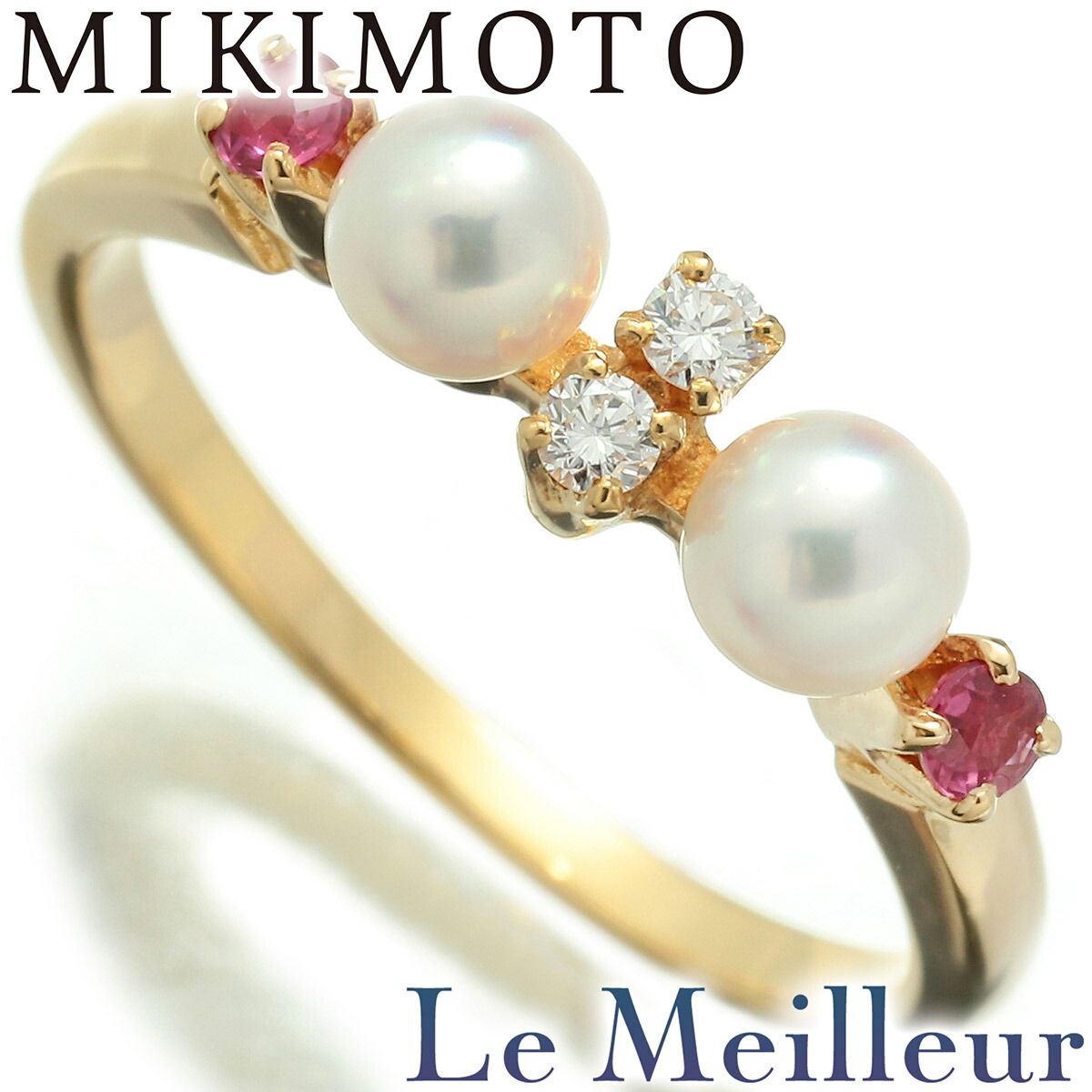 ミキモトMIKIMOTO K18YG リング あこや真珠 12号 ミキモト アコヤ 
