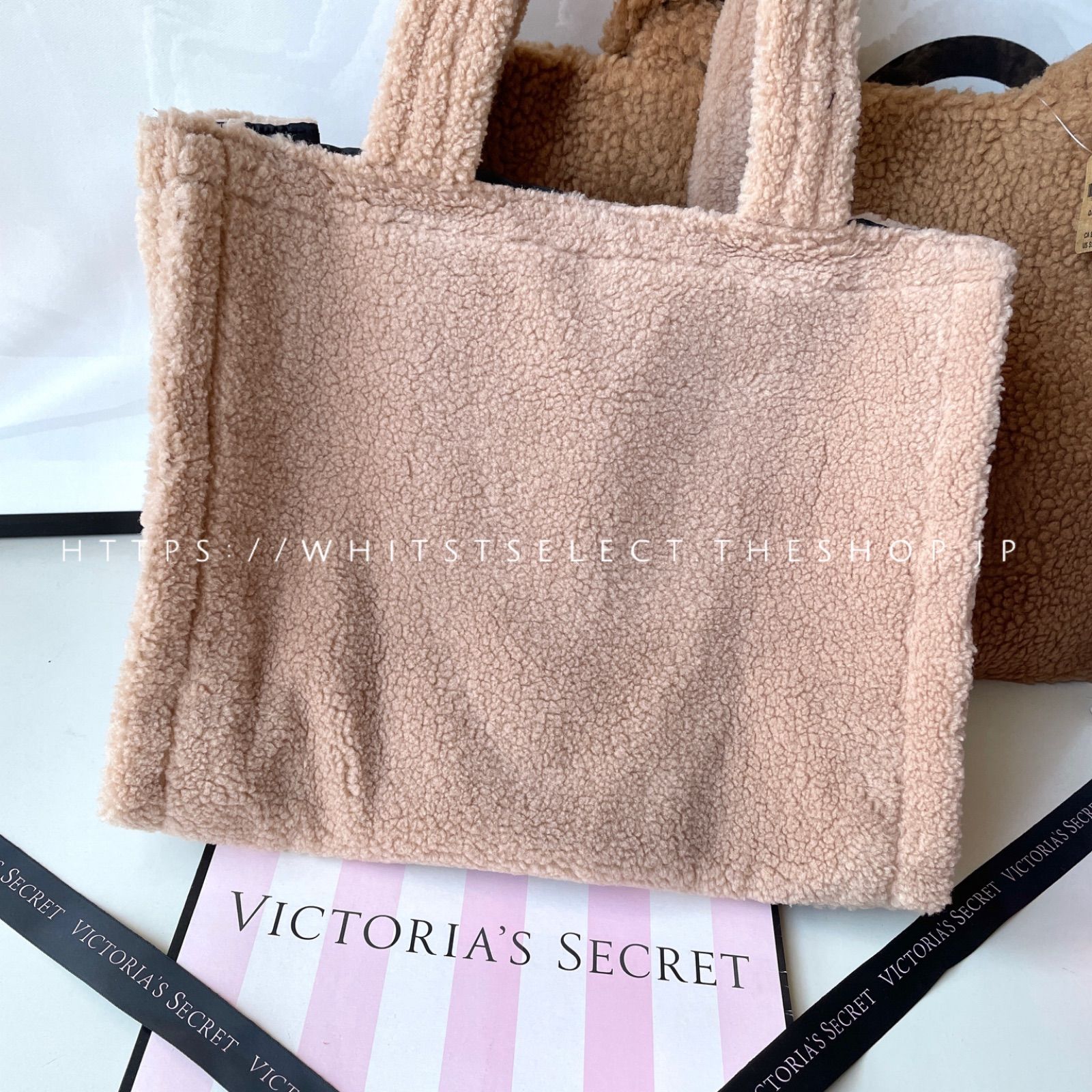 ボアトートバッグ ベージュ Victoria