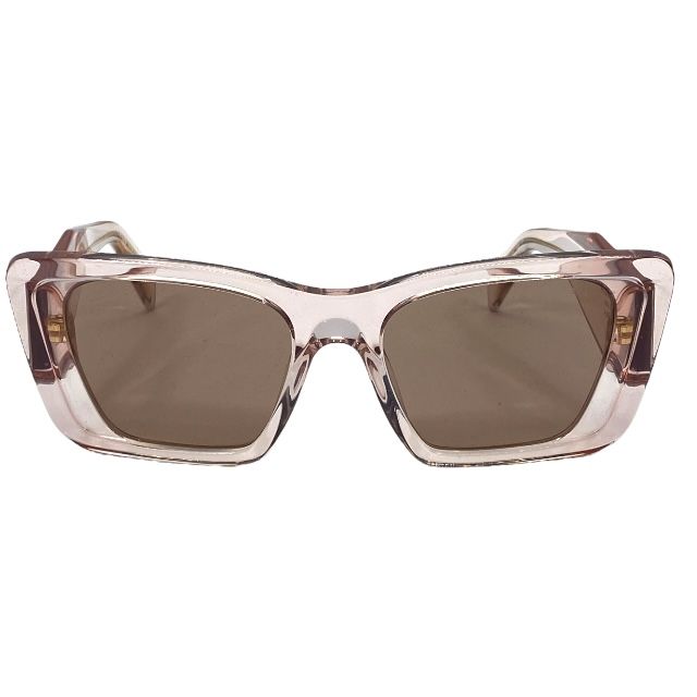 プラダ SPR08Y 51□18 19Q-10D 145 2N サングラス アイウェア ピーチクリスタル ユニセックス クリア ピンク ブラウン PRADA