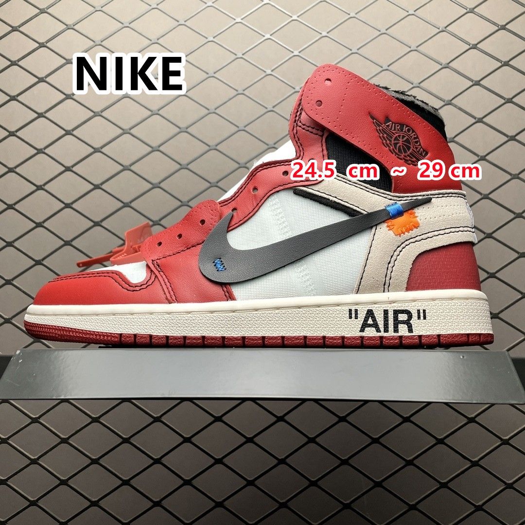 新品 未使用 NIKE ×OFF‐WHITE THE 10 AIR JORDAN 1 CHICAGO ナイキ オフホワイト ザテン エアジョーダン1  シカゴ ハイカットスニーカー AA3834-101 男女兼用 - メルカリ