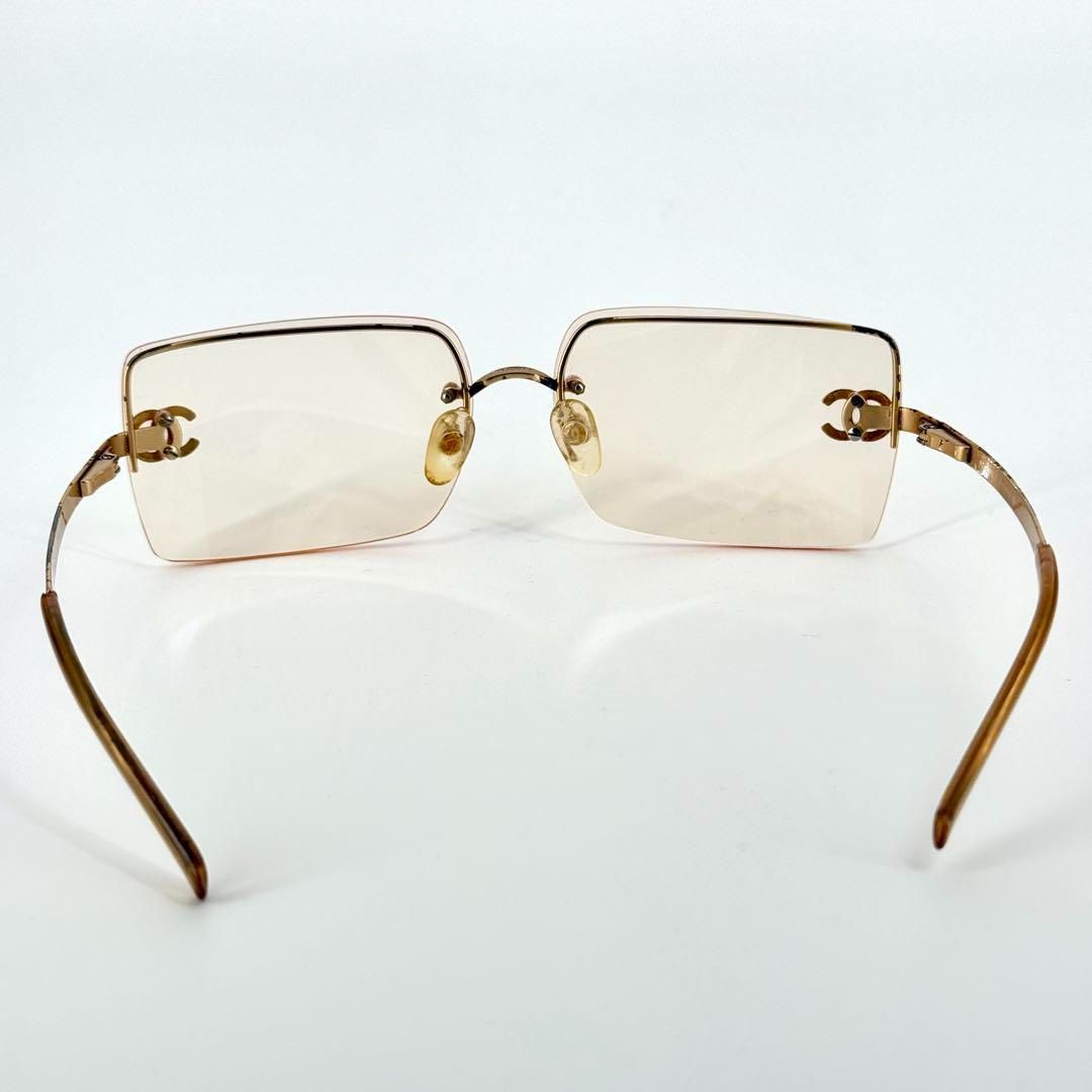 CHANEL サングラス 4092-B リムレス ココマーク ラインストーン