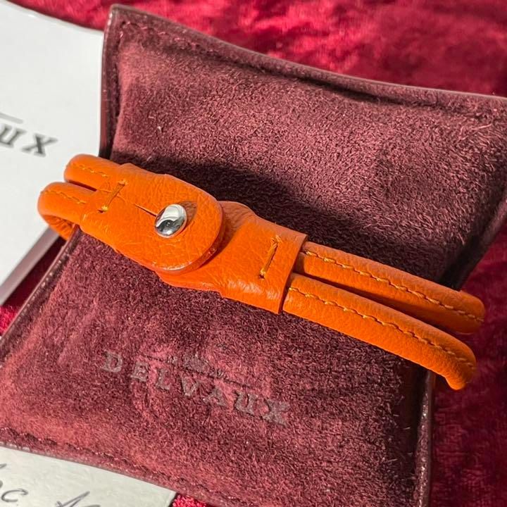 激安特価 美品 DELVAUX デルヴォー デルボー Dロゴ レザー 本革 皮革