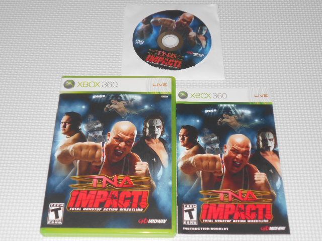 xbox360☆TNA IMPACT 海外版 北米版 DVD BONUS CONTENT付☆箱付・説明  
