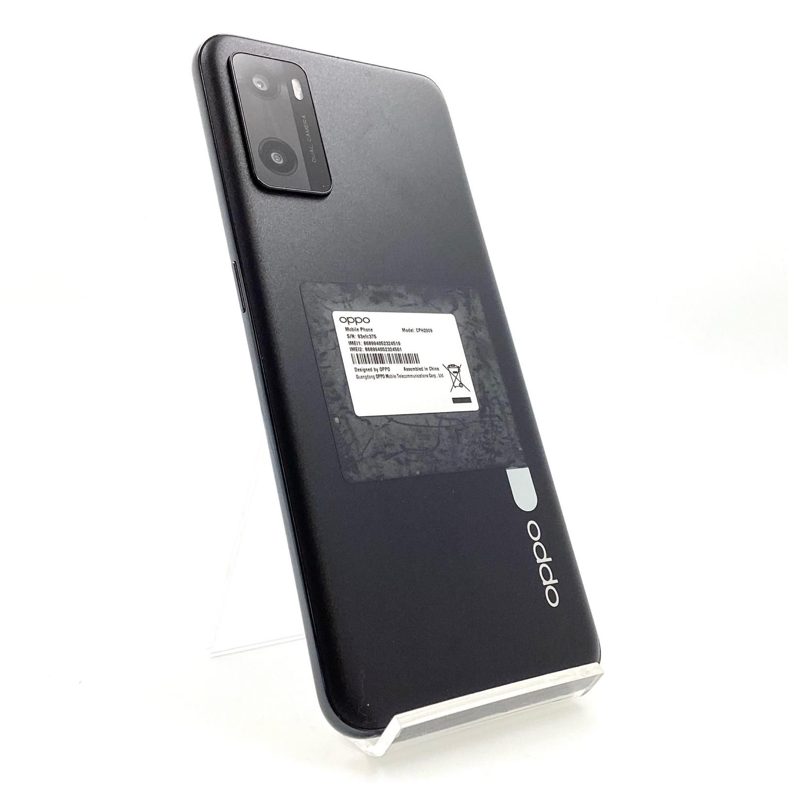 【全額返金保証】【最速発送】OPPO A55s 5G 64GB ブラック SIMフリー CPH2309 動作確認済