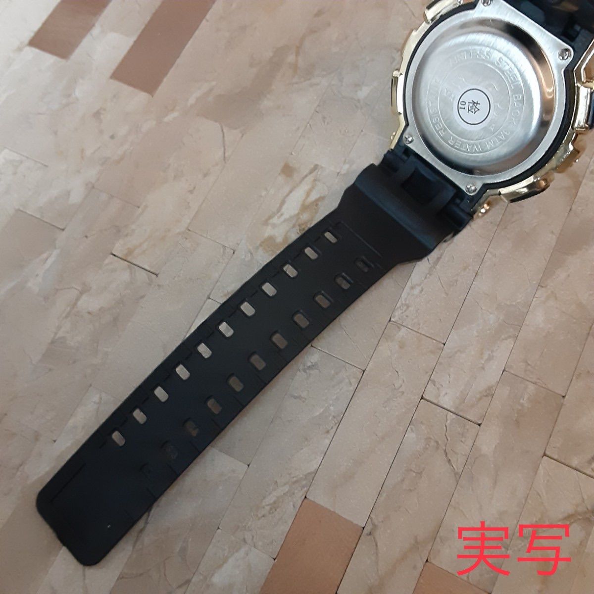 ②海外 アナログ✖️デジタル 腕時計デジタル 多機能 LED ゴールド-6