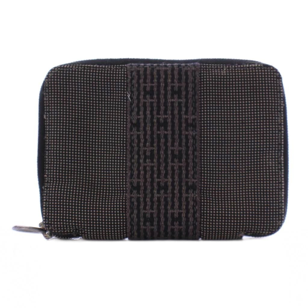 美品★エルメス　エールライン　パースPM ラウンドファスナー　キャンバス HERMES エルメス エールライン パースPM ラウンドファスナー 二