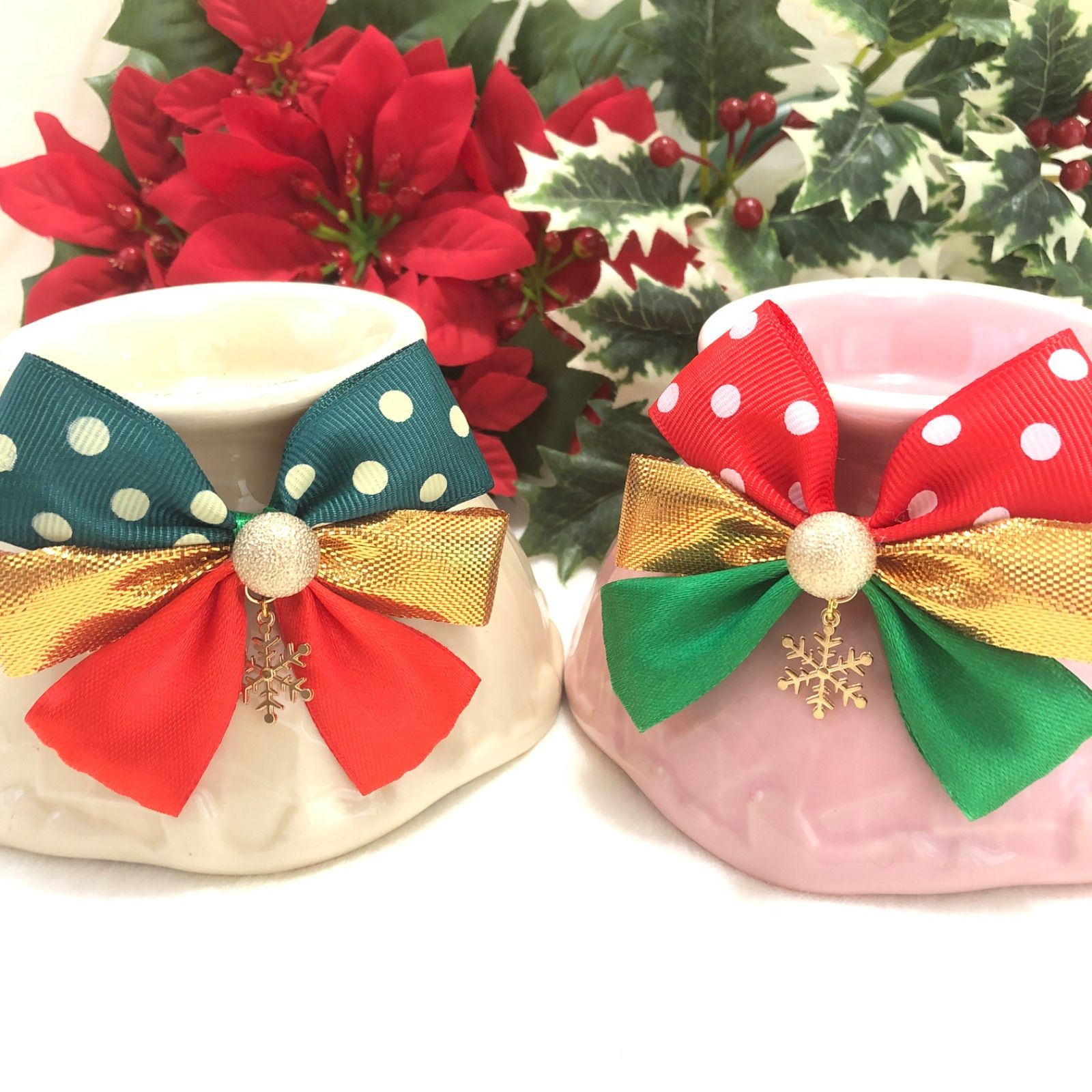 🎄クリスマスリボン🎄業務用【20本】トリミングチョーカー リボン