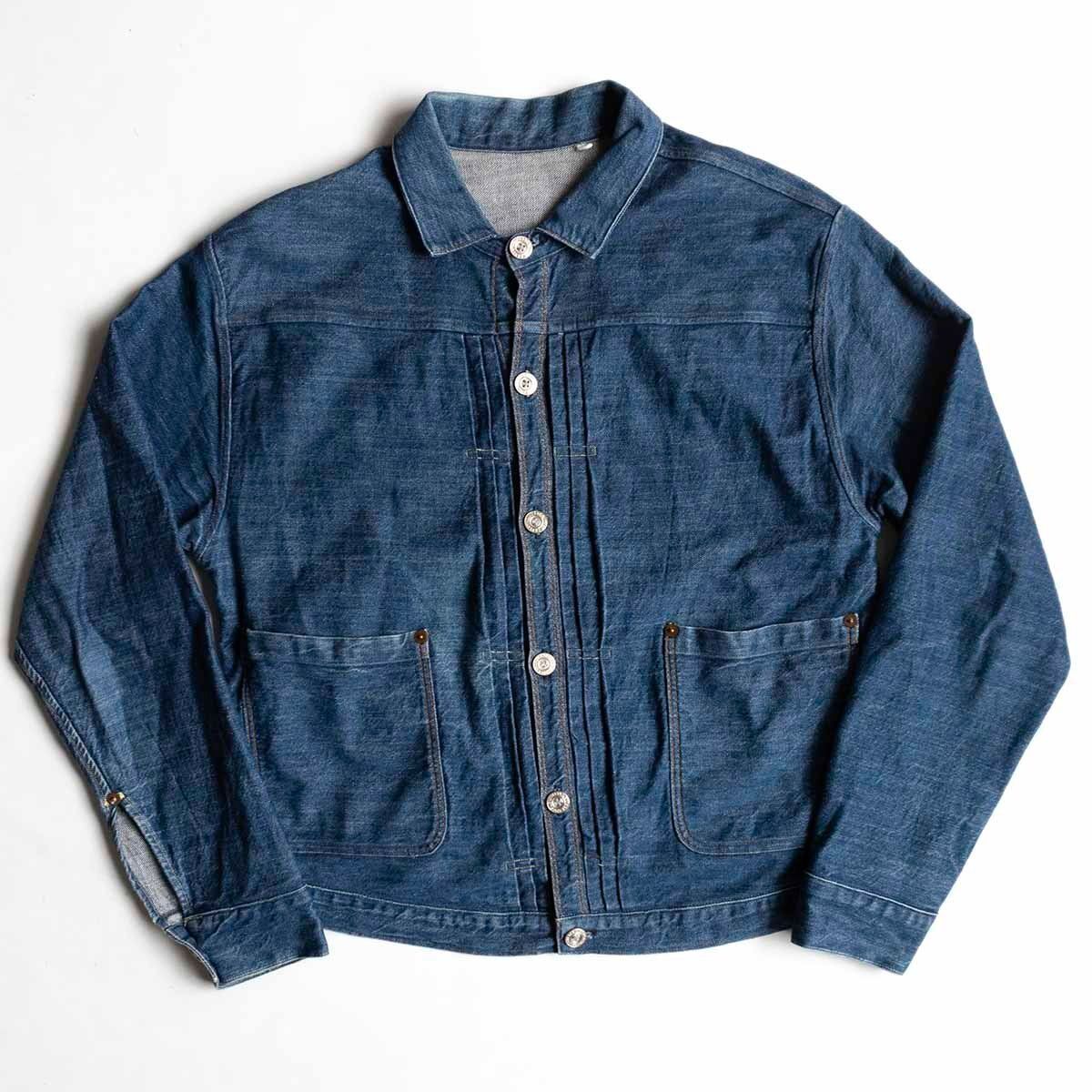 【USA製】LEVI'S VINTAGE CLOTHING【1880 トリプルプリーツブラウス】40 デニムジャケット LVC インディゴ  2404599