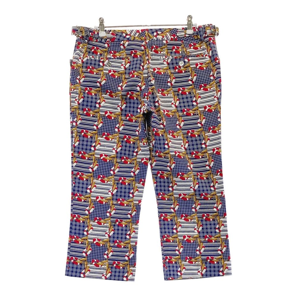 DOLCE - GABBANA ドルチェ アンド ガッバーナ SP0585 TS6AN クロップドパンツ 総柄 ネイビー系 42 240101466152 レディース