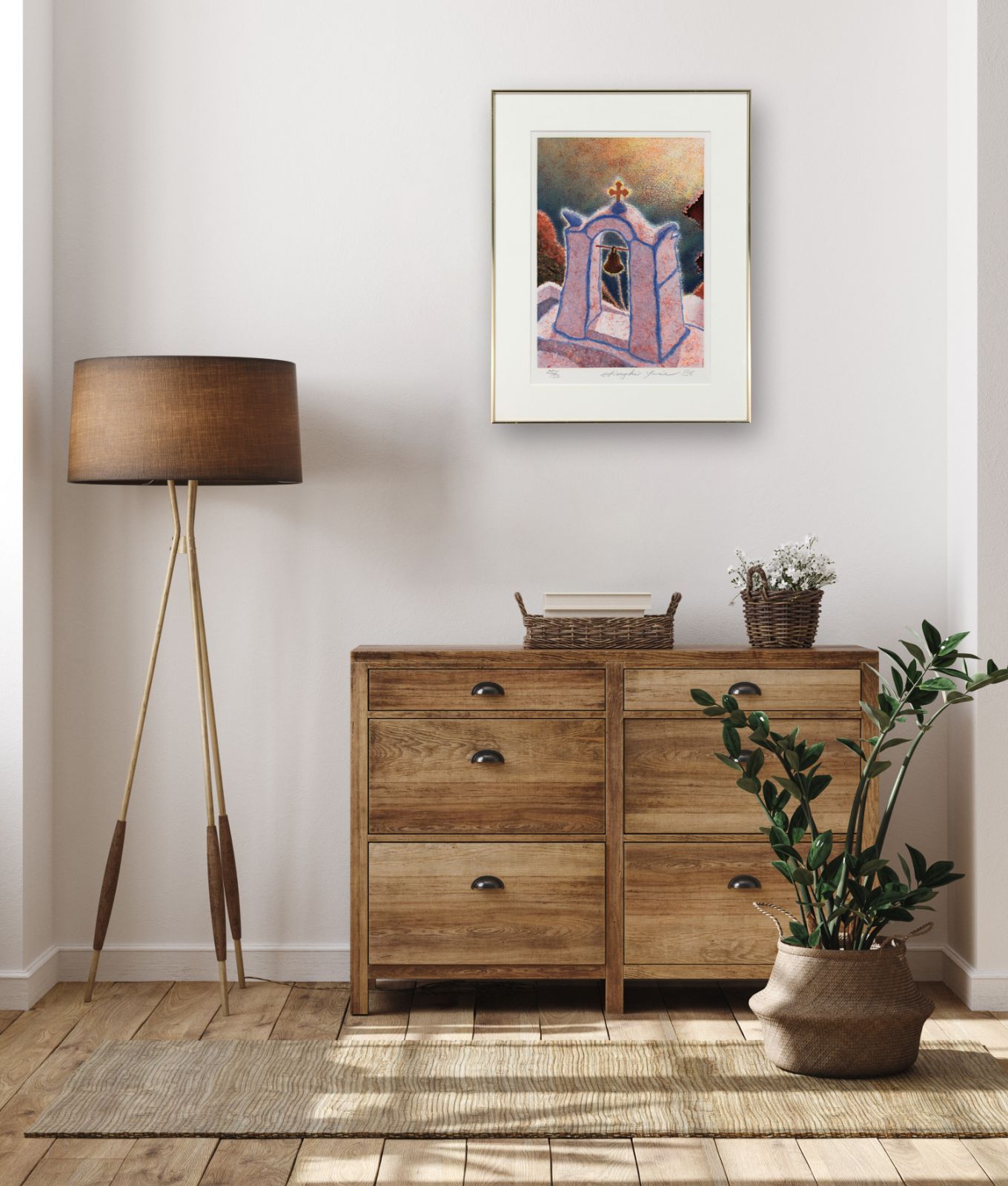 山家久幸 「エーゲ海の鐘（ギリシャ）」 版画 絵画 - メルカリ