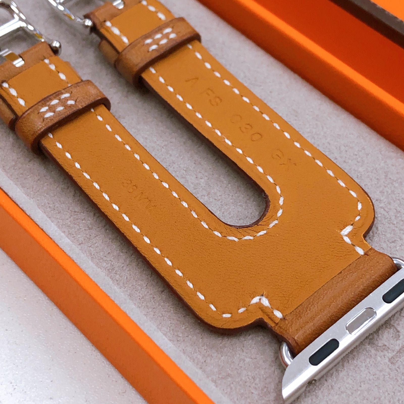 再再再..販 1020 Apple Watch エルメス バックル ブラウン HERMES