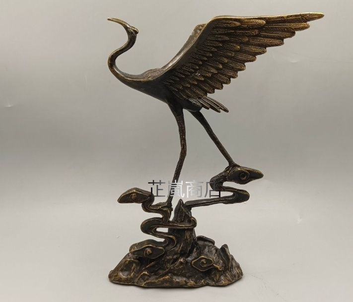 銅製 鶴舞 美品 厚重 縁起物 装飾品 工芸品 置物 銅製 鶴舞 美品 厚重 縁起物 装飾品 工芸品 置物 【公式通販】