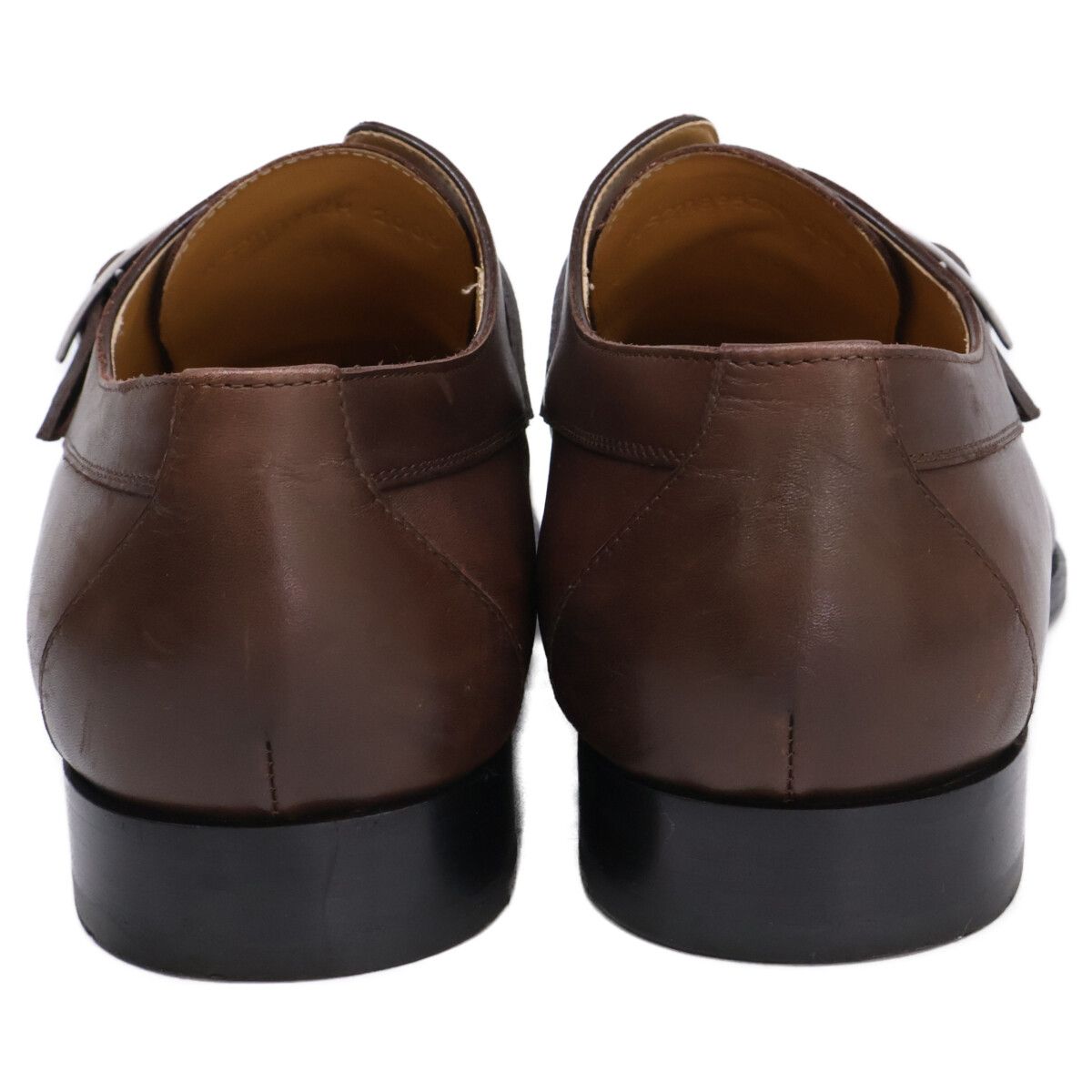 HERMES エルメス カーフ Hバックル プレーントゥ シングルモンクストラップシューズ 43 1 2