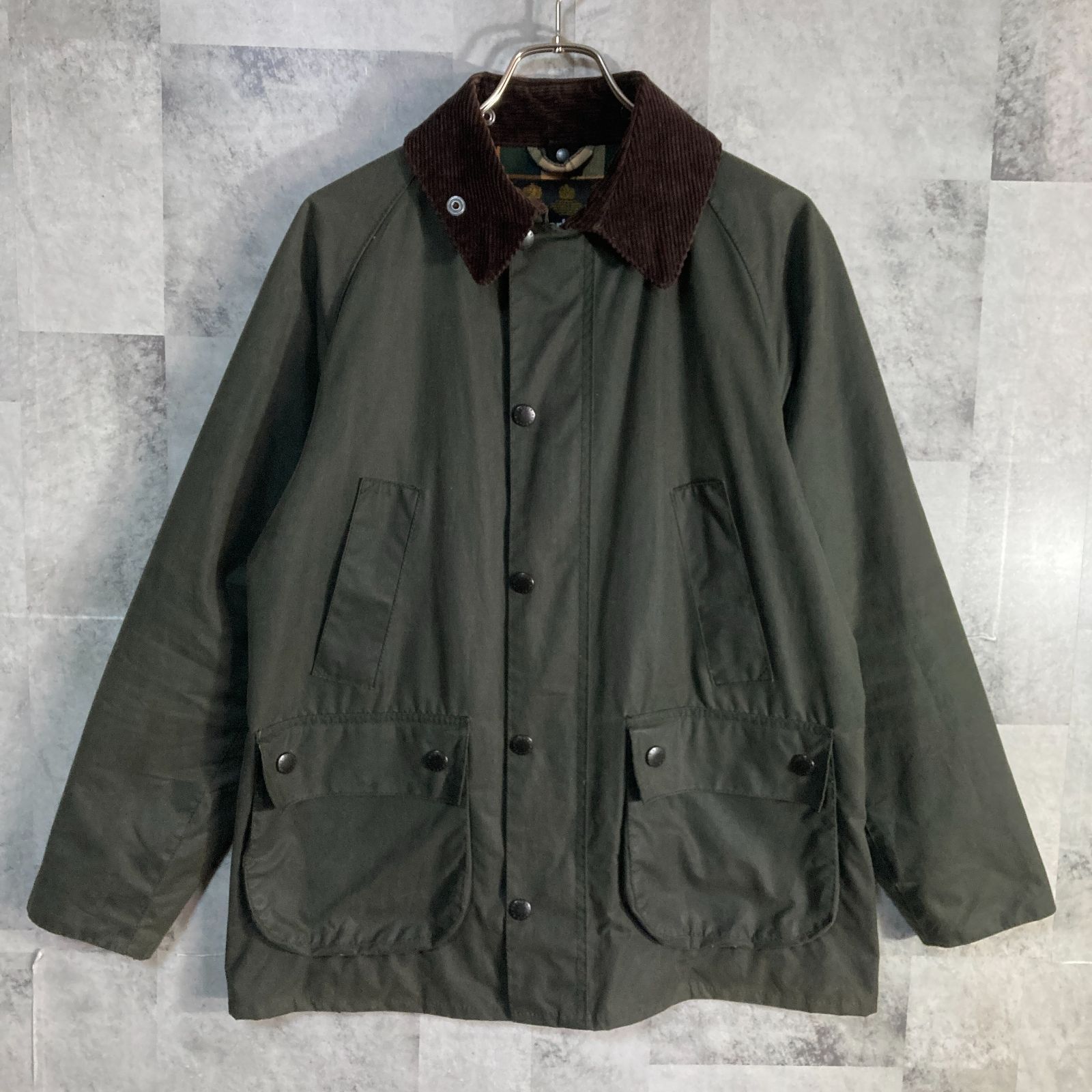 【美品】Barbour バブアー オイルドジャケット ブルゾン 緑 英国製 英国製 Barbour バブアー オイルドジャケット SL BEDALE セージ