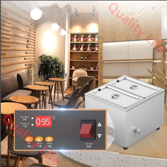 商用電気溶融ステンレススチールフードウォーマー ケータリングレストラン食堂ホームパーティー用の蓋付きプロフェッショナル加熱チョコレートメルター