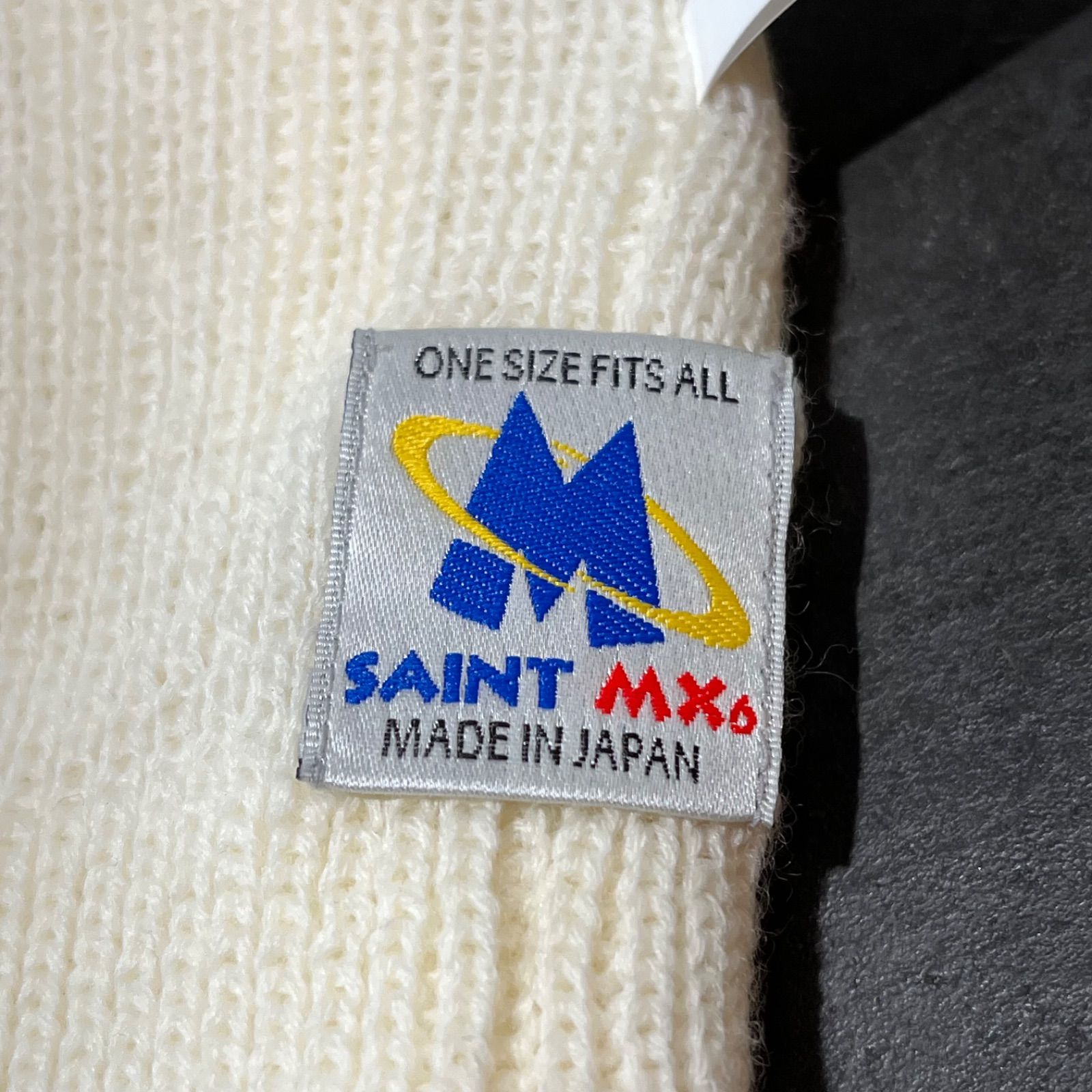 SAINT MICHAEL 24AW KNIT CAP SAINT WHITE ロゴ ビーニー ニット