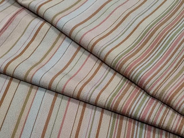 平和屋着物●上質な小紋 縞 正絹 CAAZ1040vf