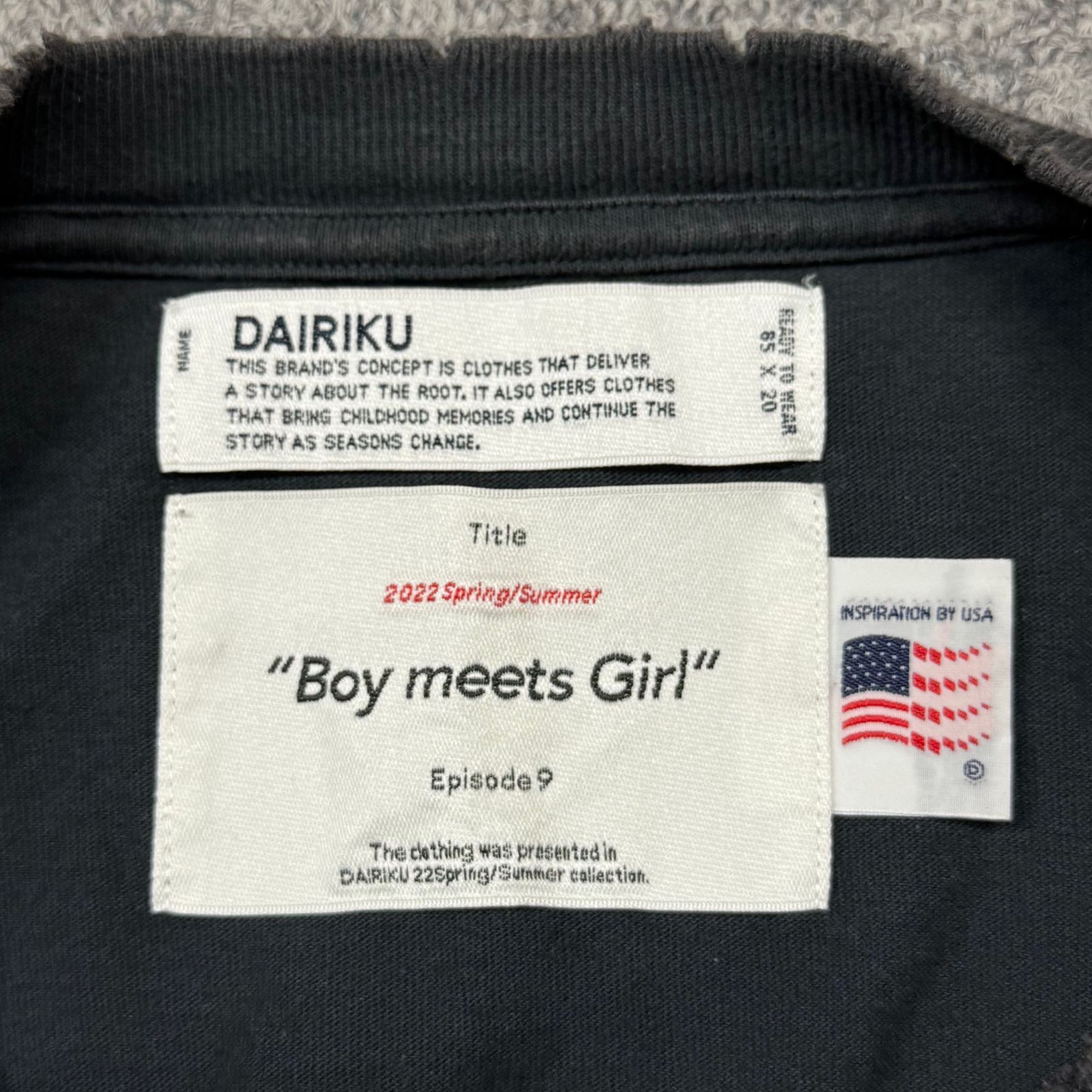 dairiku 刺繍ロンT bootleg 22SS DAIRIKU 22SS BOOTLEG EMBROIDERY Tee