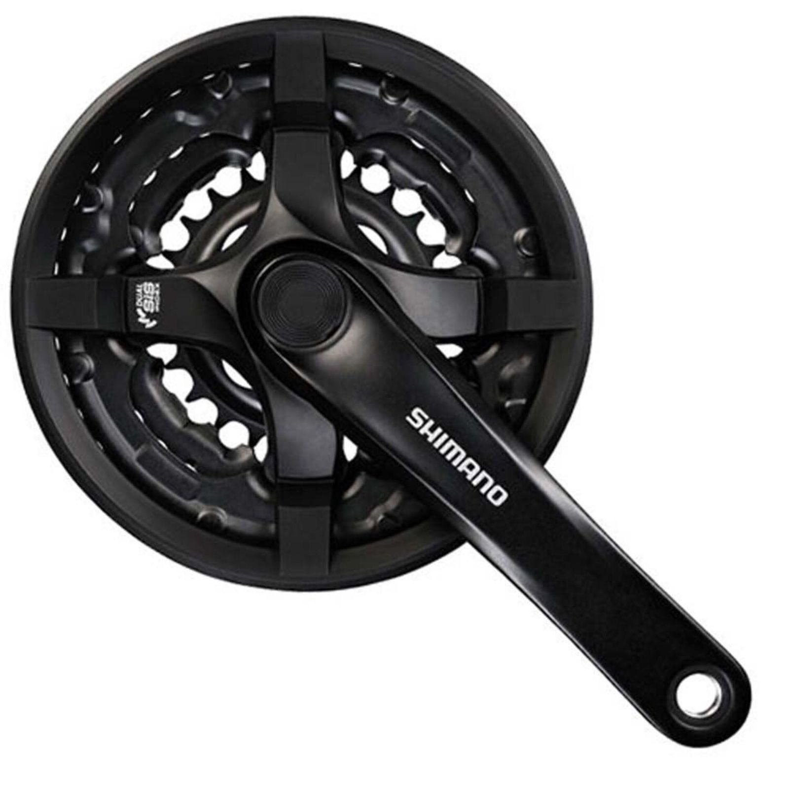 Color ブラック_Size クランク長 170mm_Style 48|38|28T_PatternName チェーンガード 有 シマノ SHIMANO フロントチェーンホイール MTB FC-TY501 48×38×28T 170mm 8S|7S|