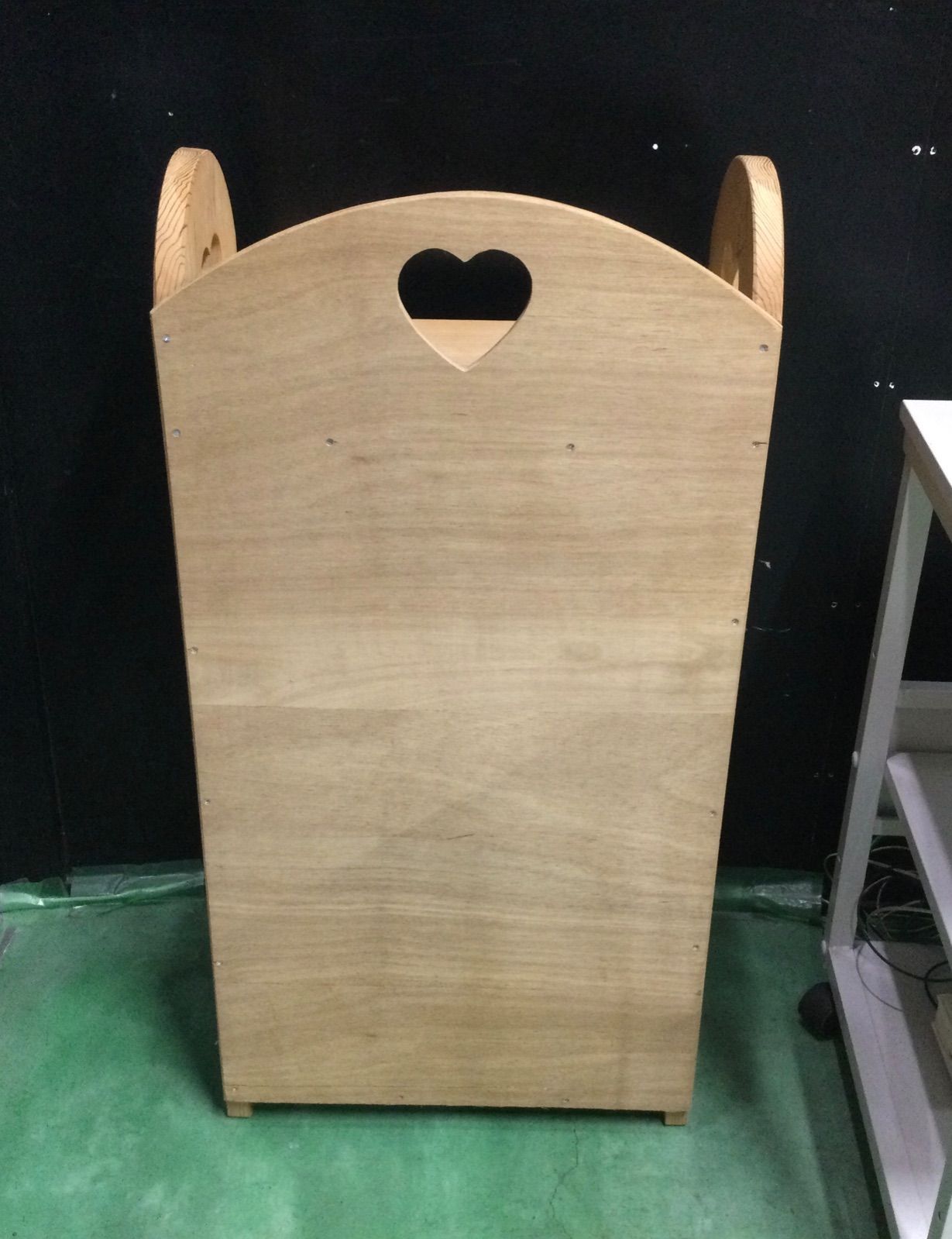 値下げ 節約 カントリー家具 木製ハート型 3段飾り棚 ハンドメイド