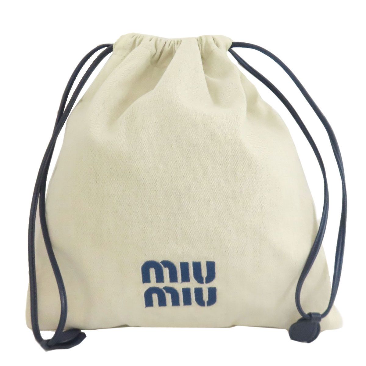 MIUMIU ミュウミュウ 巾着ポーチ ポーチ キャンバス レディース