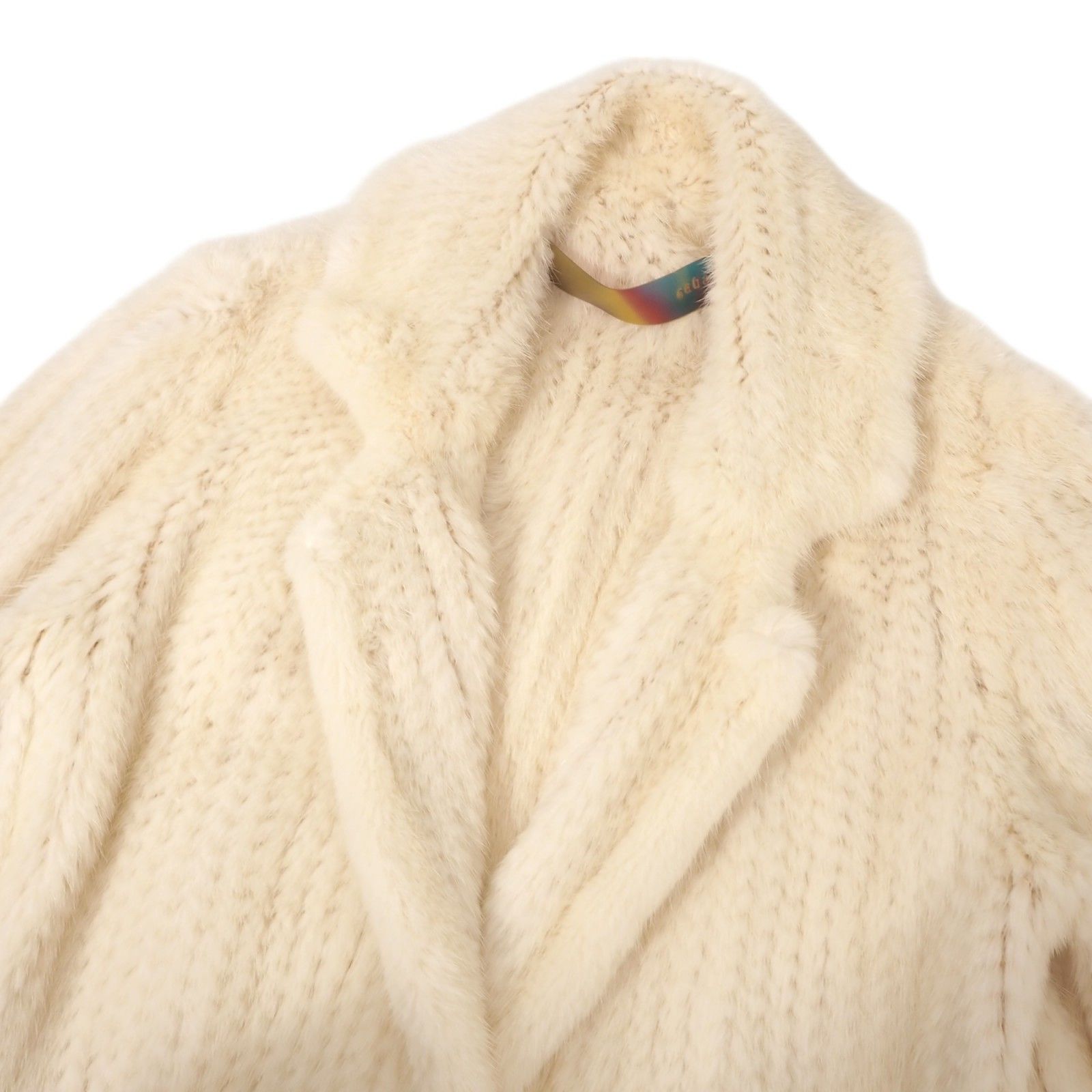 □美品 パールミンク MINK ミンクヤーン ミンクファー ベルト