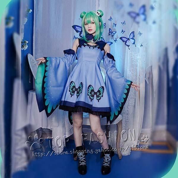 実物撮影 バーチャルYouTuber VTuber ホロライブ 潤羽るしあ コスプレ衣装 ウィッグ 靴 道具別売りり