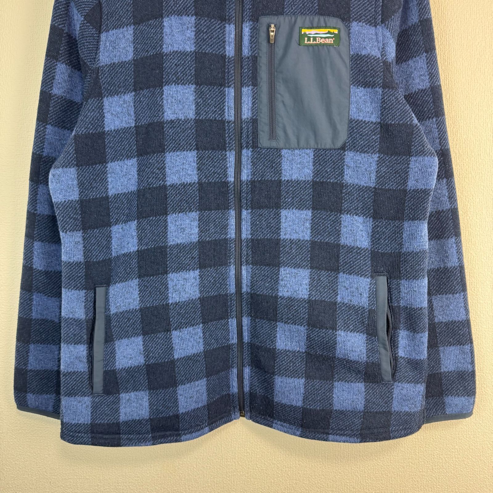 L.L.Bean エルエルビーン ニットジャケット 裏起毛 フルジップ 