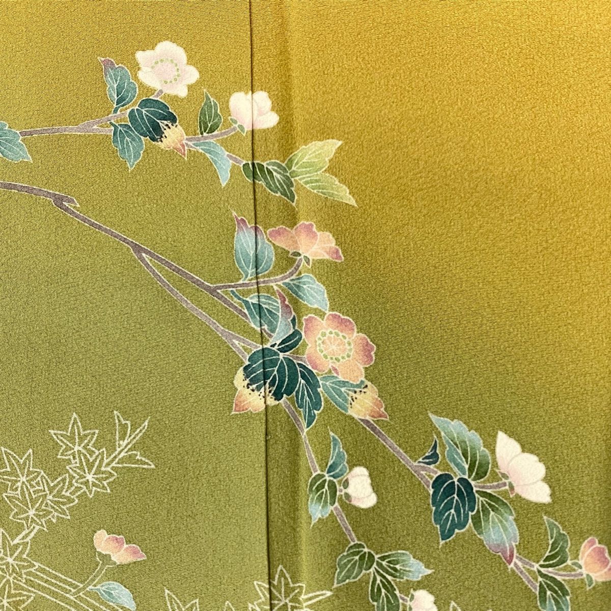珍柄！美品 訪問着 白山紬 ホワイトベージュ モンサンミシェル身丈163.5cm 珍柄！美品 訪問着 白山紬 ホワイトベージュ モンサンミシェル