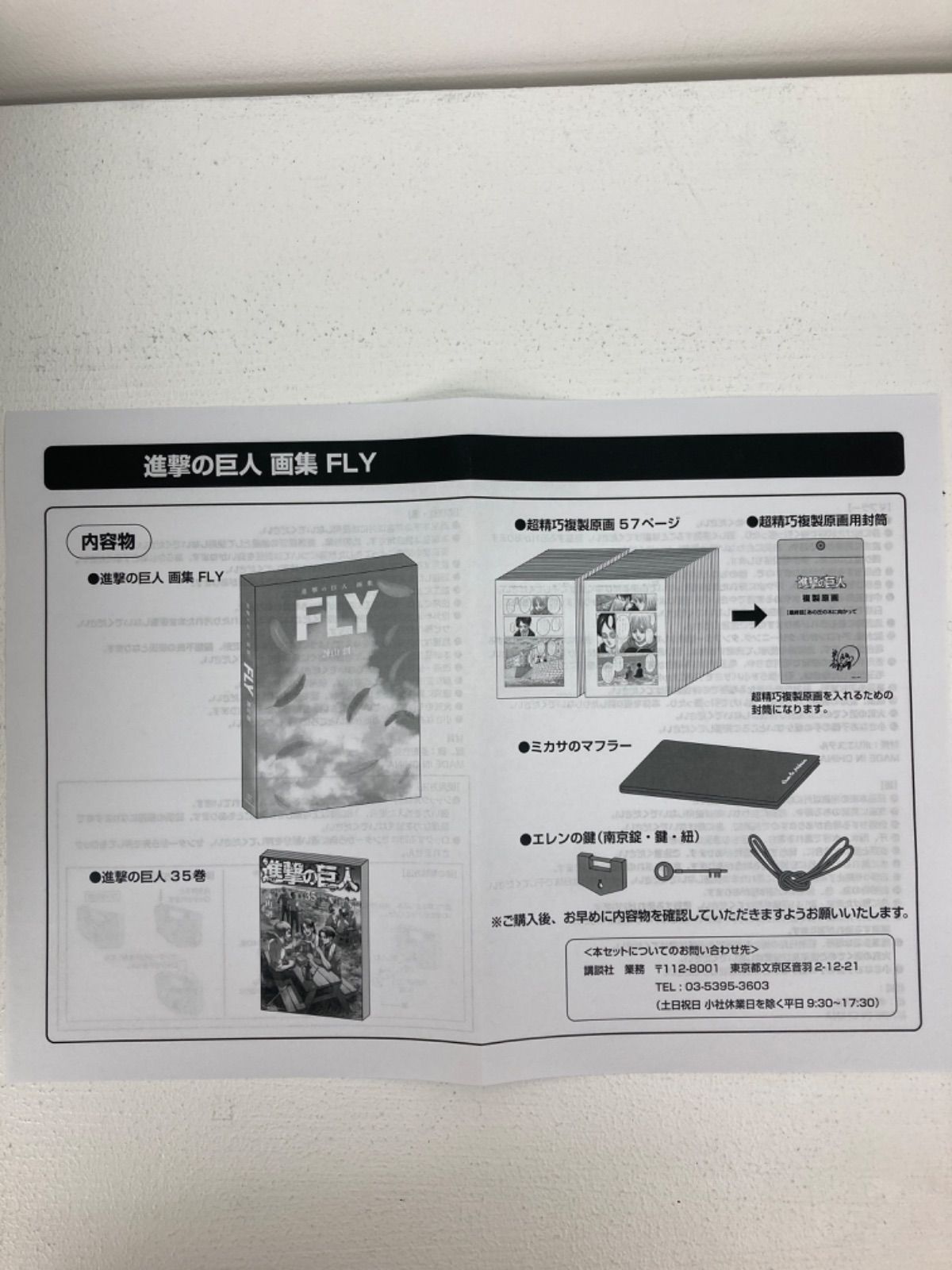広店】進撃の巨人 画集 FLY【212-0239】 - メルカリ