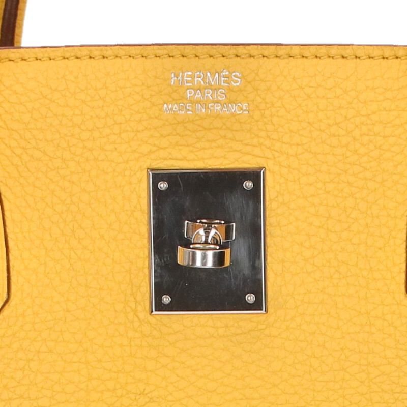 エルメス バーキン40 □M刻 SV金具トリヨンクレマンスハンドバッグ  