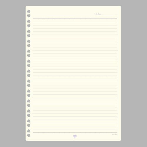 まとめ ラブリーフ ルーズリーフ ハート穴ルーズリーフ B5 6mm横罫 100枚 LLB5002 ×10セット