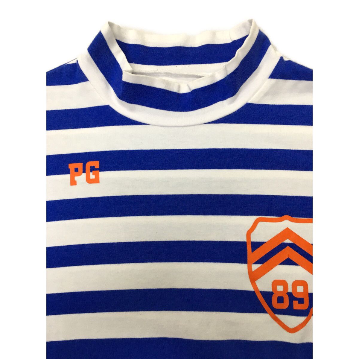 中古 メンズ パーリーゲイツ PEARLY GATES 半袖シャツ 6(LL) 青×白