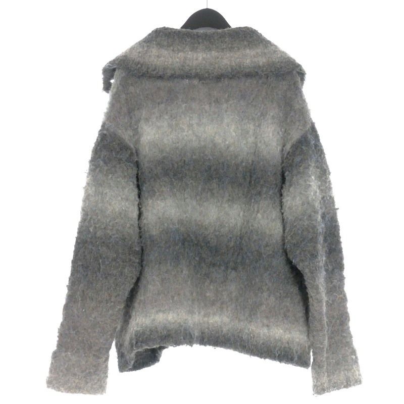 カミヤ KAMIYA 24AW Sailor-Collar Knit Jacket ニットジャケット セーター M グレー G13JK048