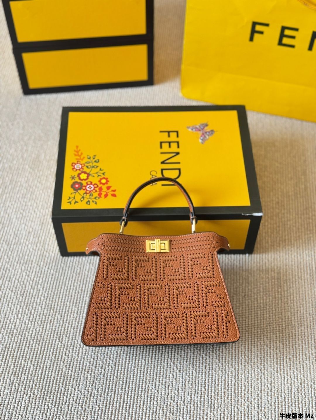 ハンドバッグ Fendi Baguette Cuoio Romano D Baguette Cuoio Romano leather Beige | Fendi