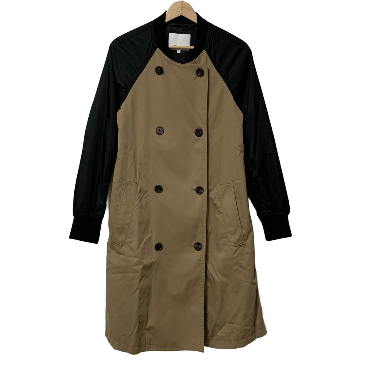 3.1 Phillip lim スリーワンフィリップリム コート サイズ0 XS レディース - ライトブラウン×黒 長袖|ジップアップ|中綿|春|秋