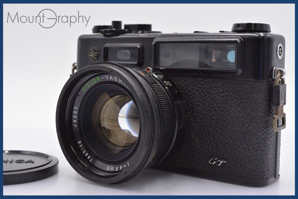 上 ヤシカ YASHICA ELECTRO 35 GT 45mm F1.7 前キャップ付 完動 同梱可 yk3131