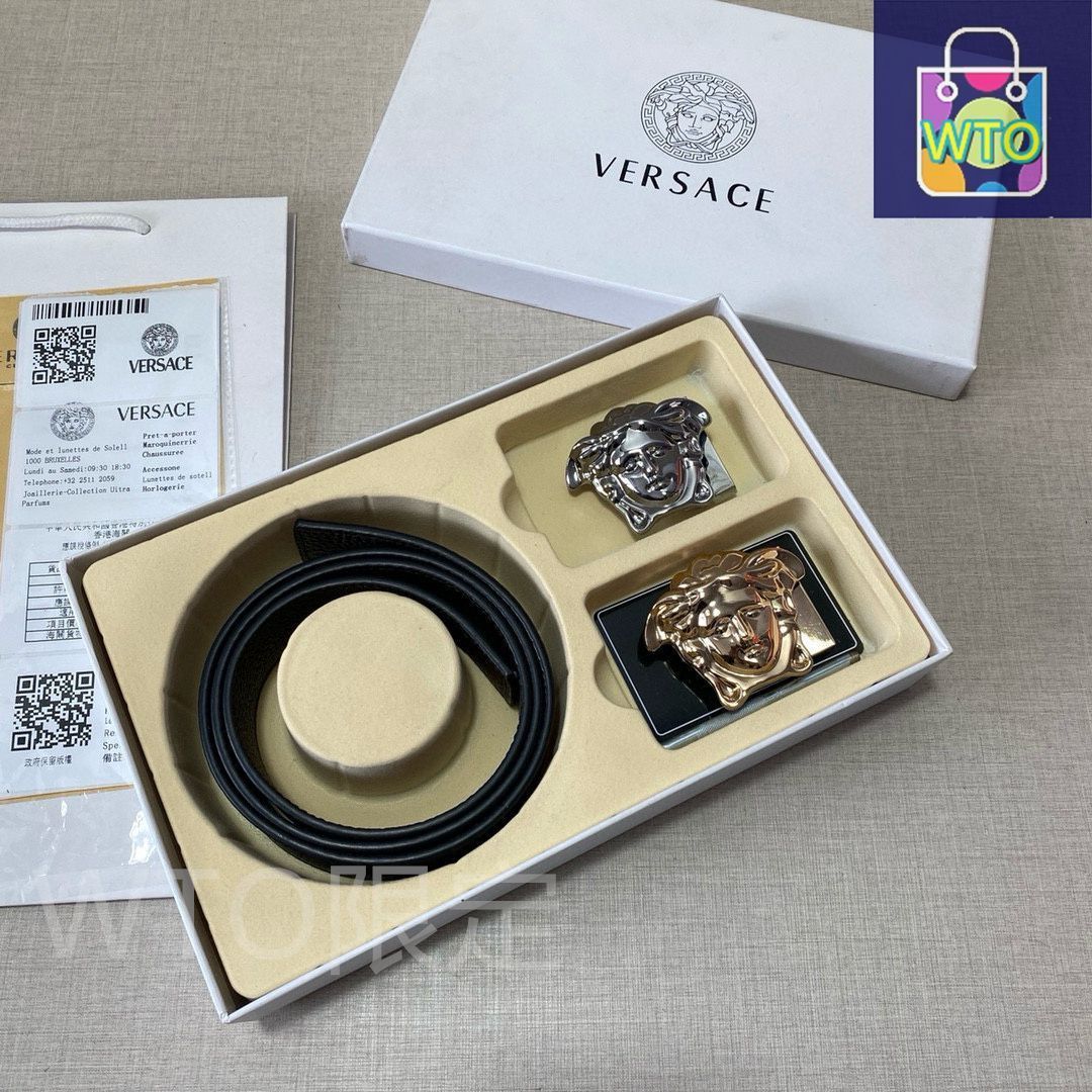 【値下げ！】ヴェルサーチェVANITY柄versaceレア希少サッカーボール手縫いギフトボックス付き 90_1005861-
