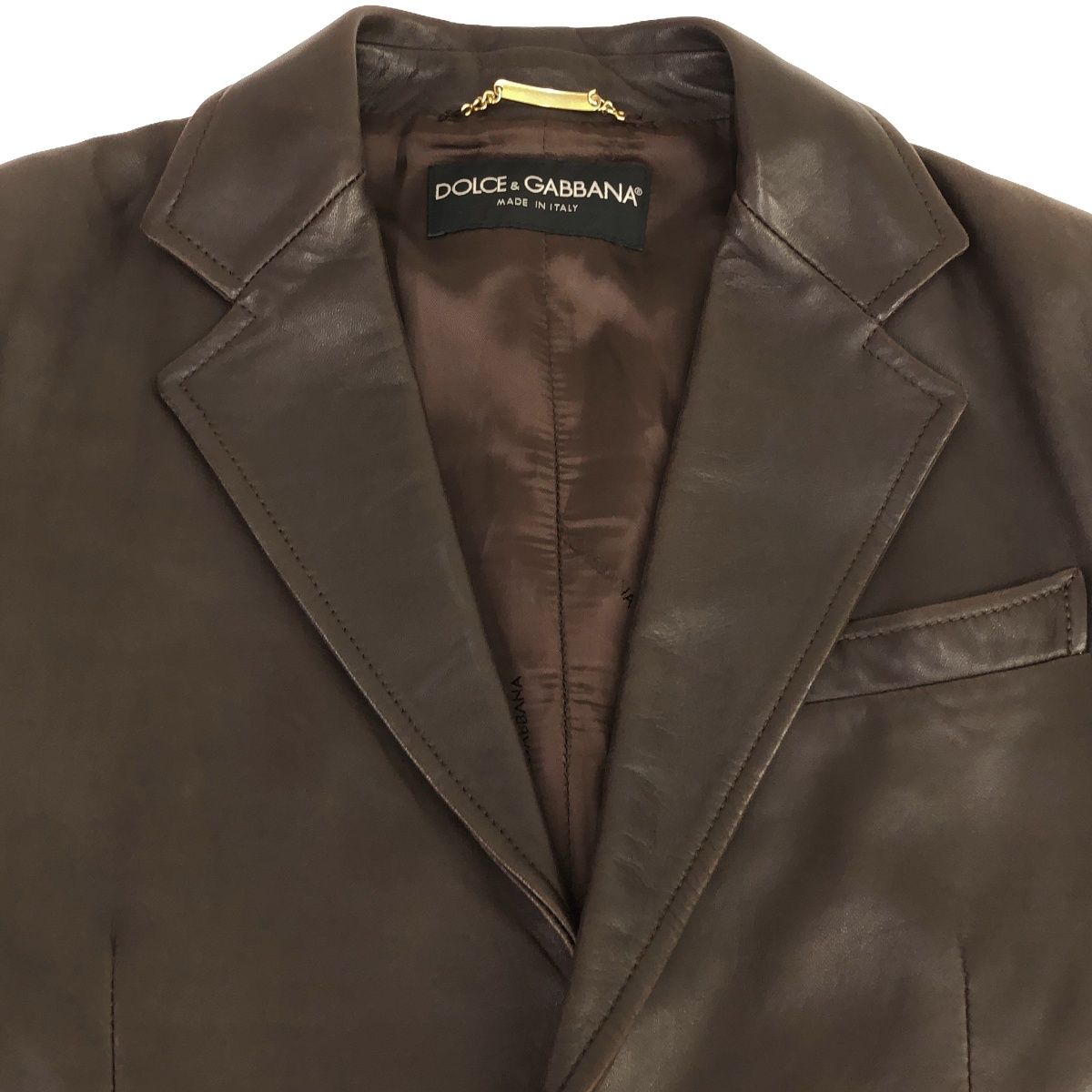 DOLCE&GABBANA ドルチェ＆ガッバーナ レザーテーラードジャケット