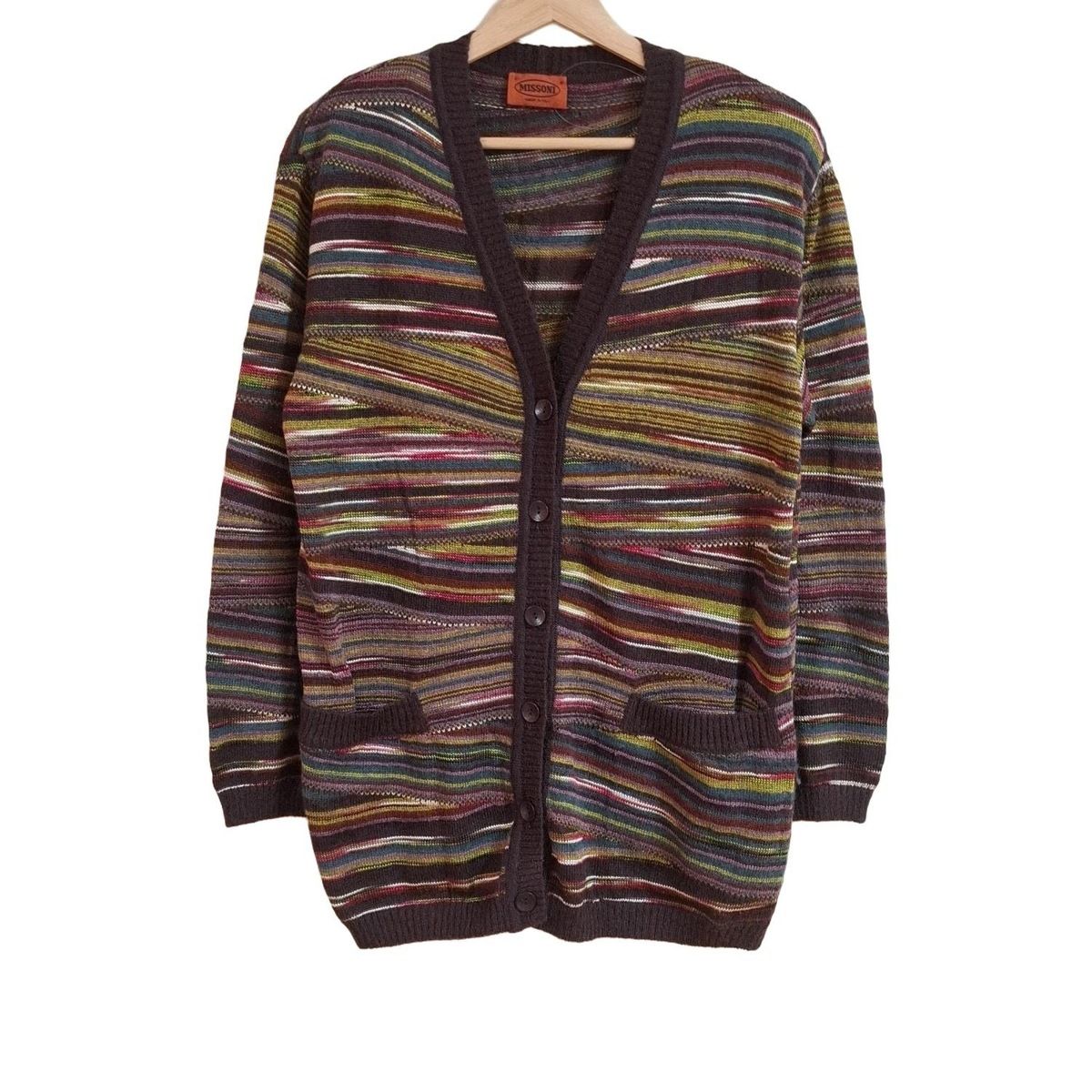 MISSONI ミッソーニ ノーカラー カーディガンジャケット サイズIT 46 MISSONI ミッソーニ ノーカラー カーディガンジャケット サイズIT 46