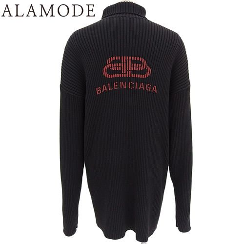 BALENCIAGA(バレンシアガ) バックロゴ タートルネックニット トップス