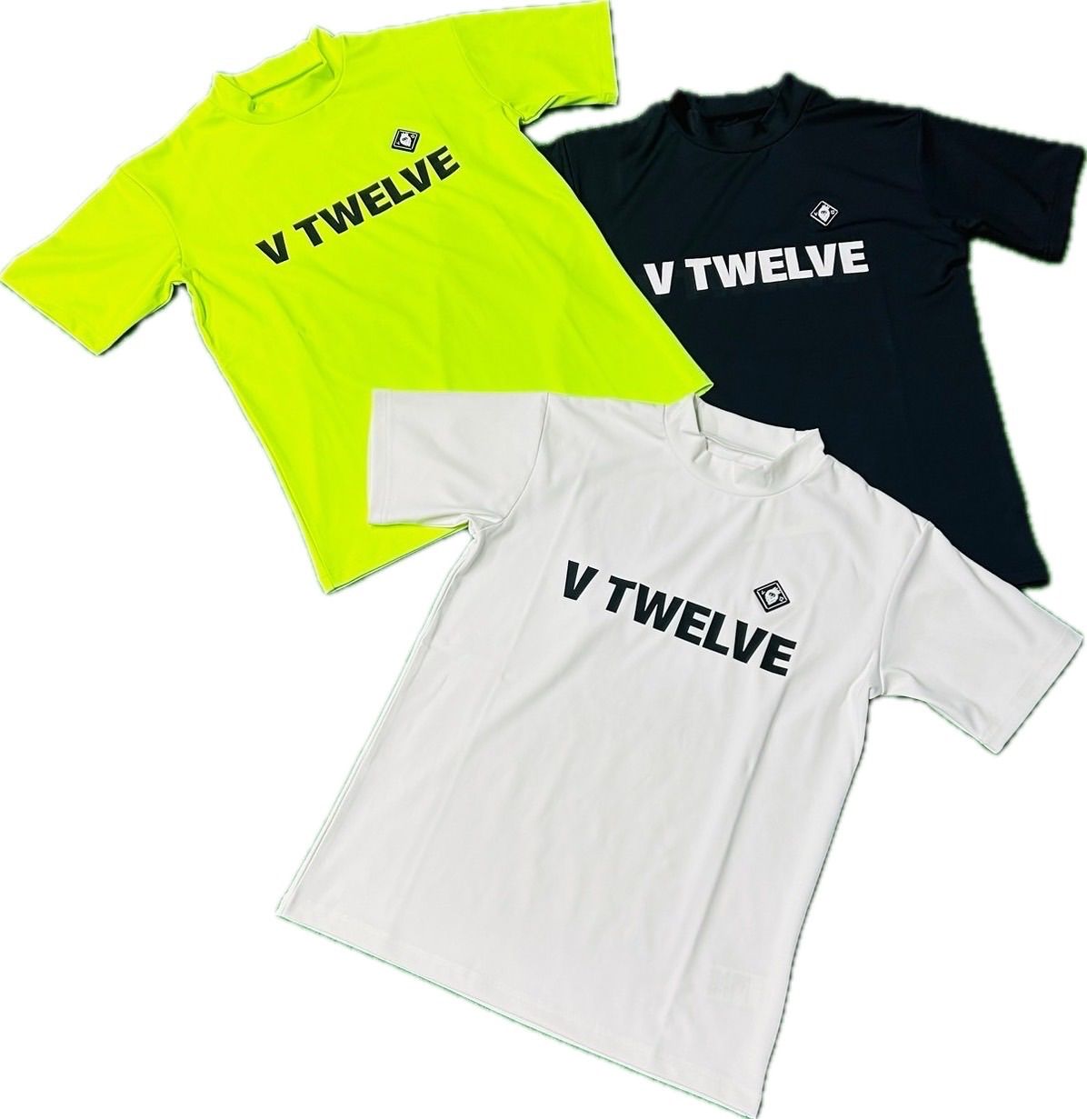 V12 V-12 ゴルフ メンズ V122410-MK02 モックネック CARD MOCK 定価18 700円 M L XL XXL ゴルフウェア 大きいサイズ 半袖