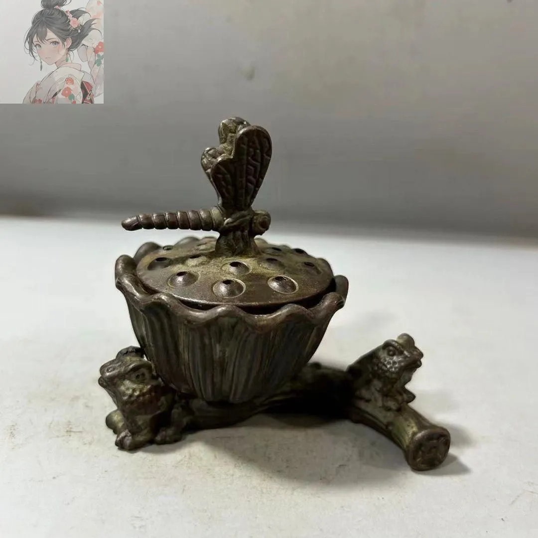 四つ脚香炉 四つ脚一輪挿し 香炉 置物 島岡達三 香炉 縄文 象嵌