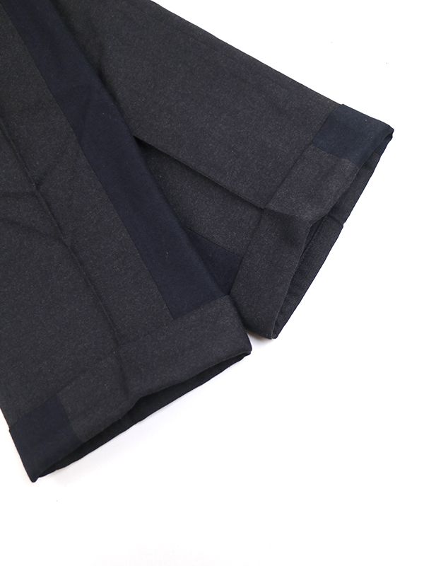 HERMES エルメス 15AW カシミヤ混 ウールバイカラースラックスパンツ