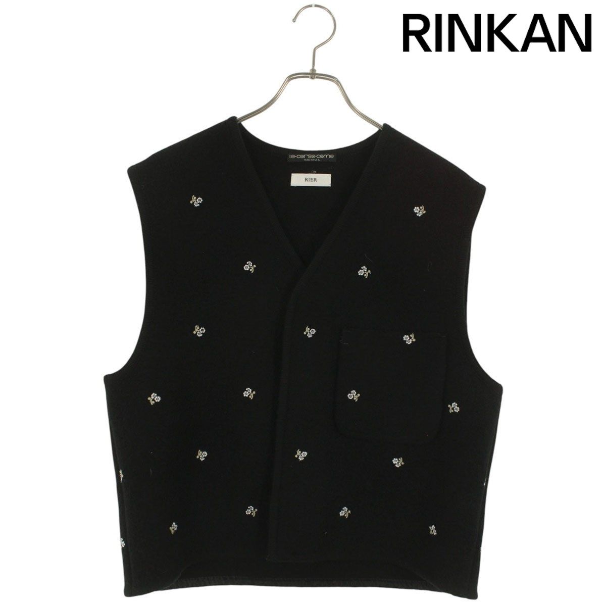 リア CM4611RI45 WALKER GILET CITY FLOWER フラワー刺繍フェルトウールジレ メンズ